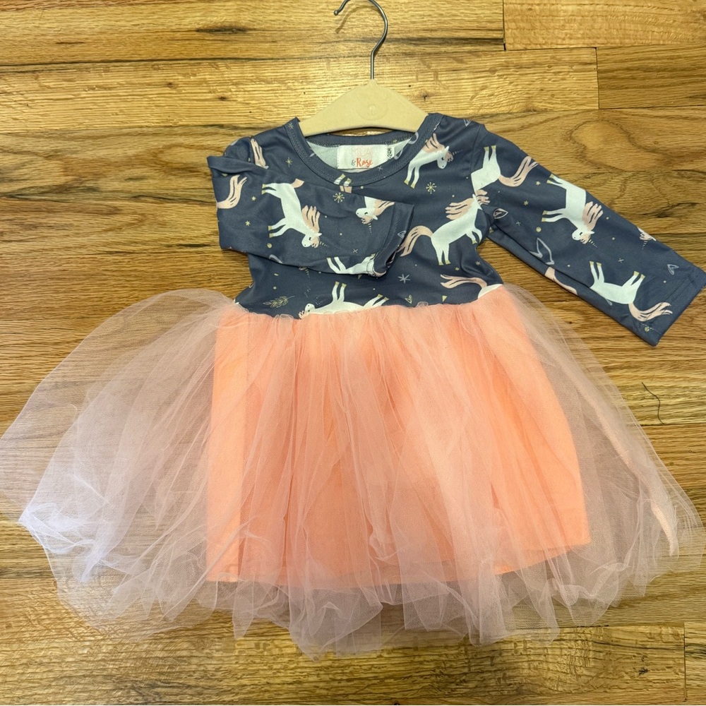 Adorable Unicorn Dress with Tulle Skirt